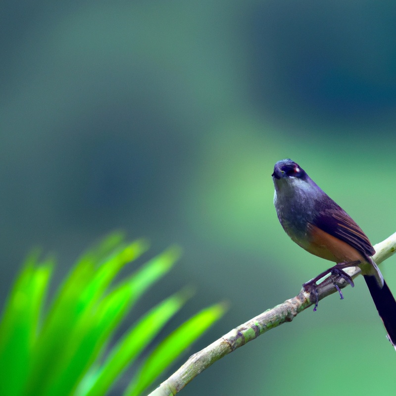 Vogel met heldere kleuren die indruk maakt op soortgenoten.